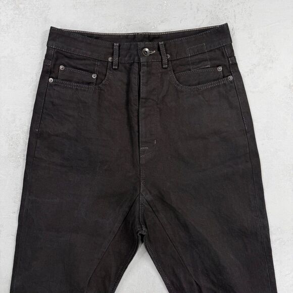 Rick Owens DRKSHDW FW 2017 Astaire Cropped Cut Over-Dyed Denim Jeans Size 31 - Picture 2 of 8